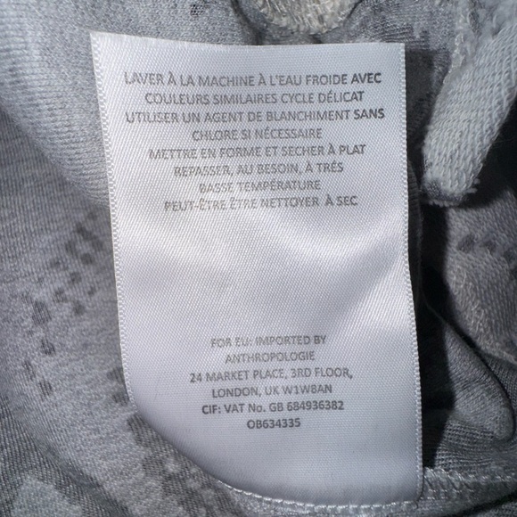 New AKEMI + KIN Marietta Cocoon Top Shirt Blouse Gray Snake Skin Anthropologie L - Picture 10 of 14